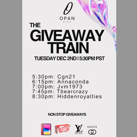 Other - The GIVEAWAY Raid Train | Tuesday December 2nd | 5:30pm PST